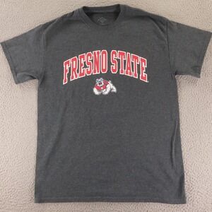 Fresno State Bulldogs T Shirt Men XL Gray Graphic Print Elite Fan NCAA College